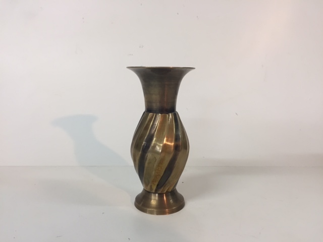 BRASSWARE, Vase - Twisted Stripe 15cm
